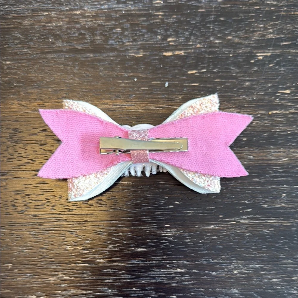 Pink Glitter Bow with Sheep Design - Bo Peep